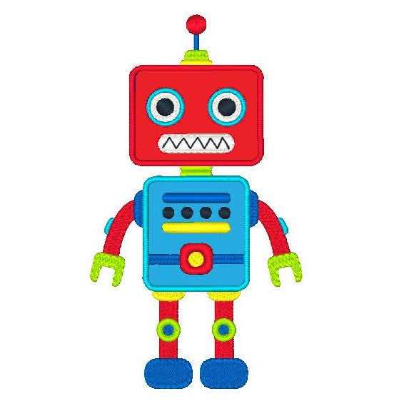 Robot applique machine embroidery design by rosiedayembroidery.com