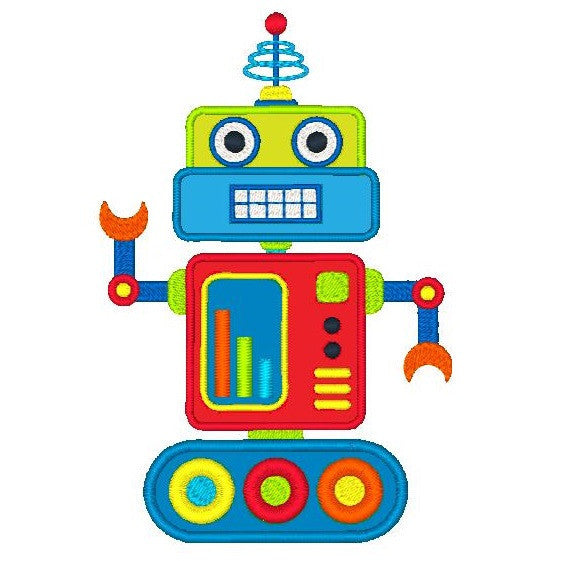 Robot applique machine embroidery design by rosiedayembroidery.com