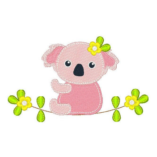 Koala machine embroidery design by rosiedayembroidery.com