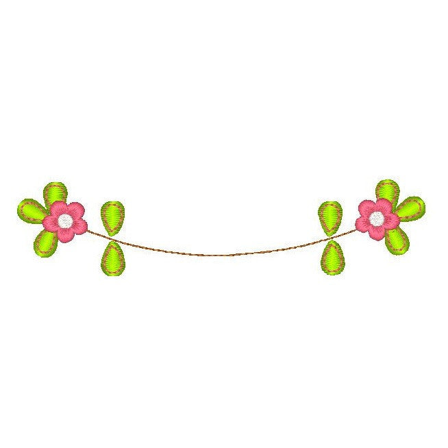 Floral Machine Embroidery Design by rosiedayembroidery.com