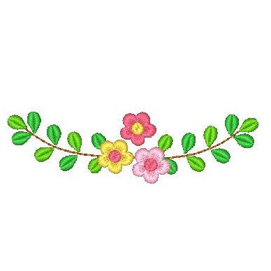 Floral Machine Embroidery Design by rosiedayembroidery.com