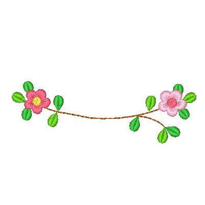 Floral Machine Embroidery Design by rosiedayembroidery.com