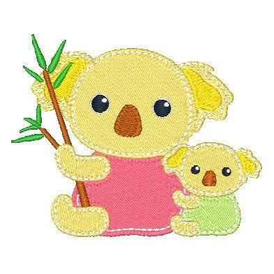 Koala machine embroidery design by rosiedayembroidery.com