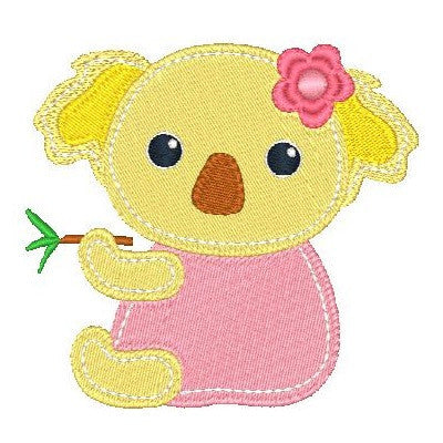 Koala machine embroidery design by rosiedayembroidery.com