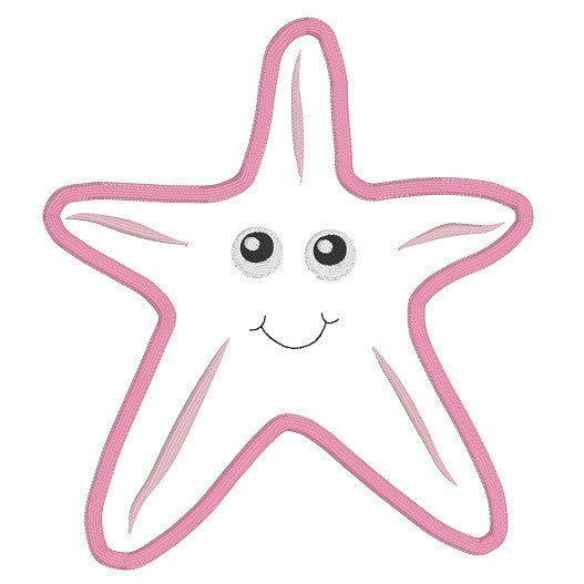 Starfish applique machine embroidery design by rosiedayembroidery.com