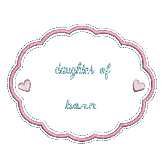 Baby birth announcement template machine embroidery design by rosiedayembroidery.com