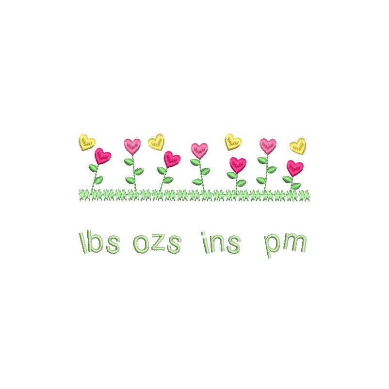 Baby Birth Announcement -Custom Embroidery Design by rosiedayembroidery.com