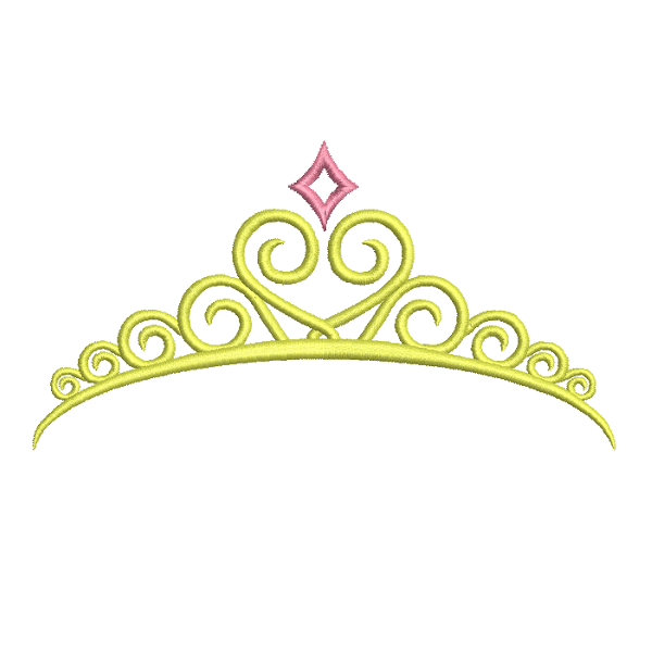 Princess crown machine embroidery design by rosiedayembroidery.com