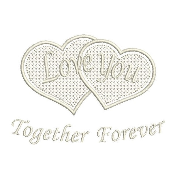 Wedding ring cushion machine embroidery design by rosiedayembroidery.com