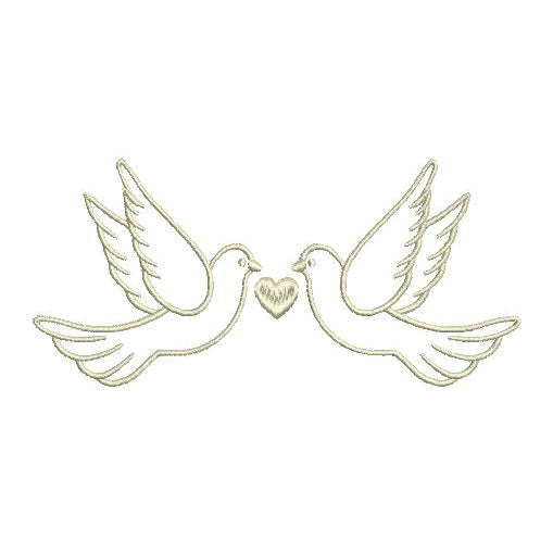 Wedding ring cushion machine embroidery design by rosiedayembroidery.com