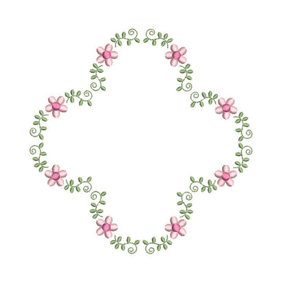 Floral cross frame by rosiedayembroidery.com