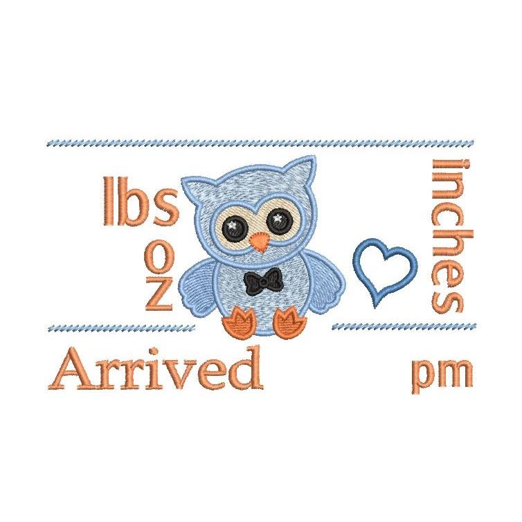 Baby birth announcement template machine embroidery design by rosiedayembroidery.com