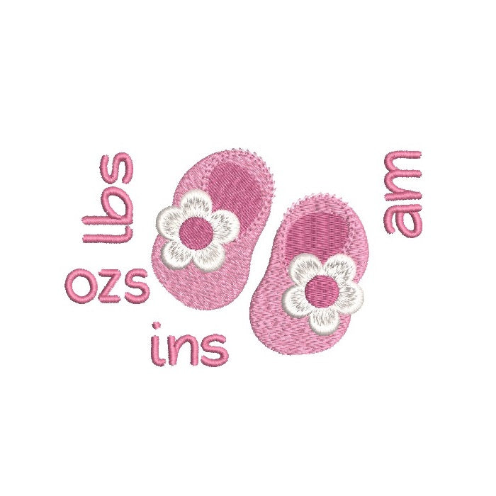 Baby birth announcement template machine embroidery design by rosiedayembroidery.com