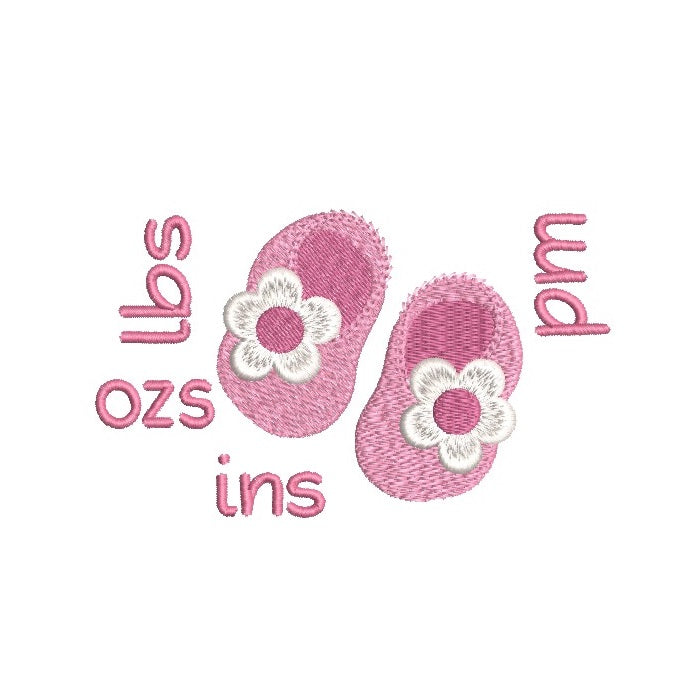 Baby birth announcement template machine embroidery design by rosiedayembroidery.com
