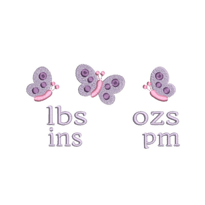 Baby birth announcement template machine embroidery design by rosiedayembroidery.com