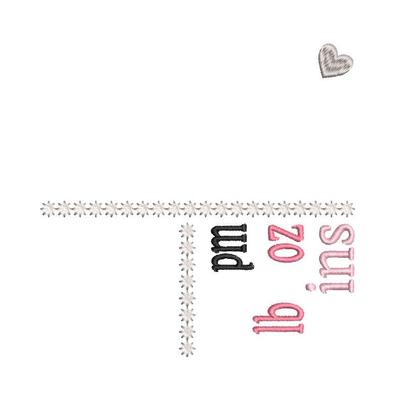 Baby birth announcement machine embroidery design by rosiedayembroidery.com