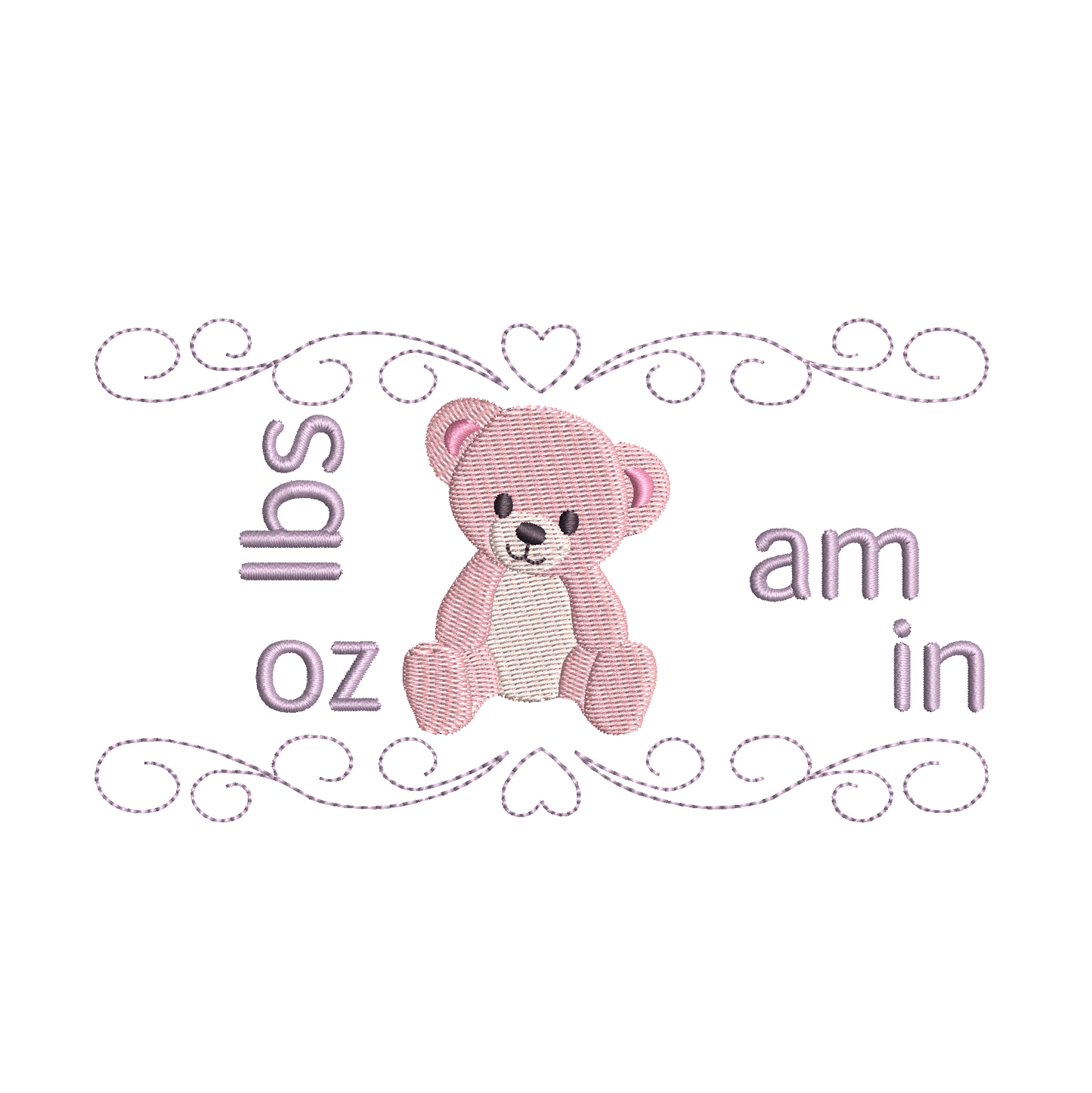 Baby Birth Announcement Machine Embroidery Design by rosiedayembroidery.com