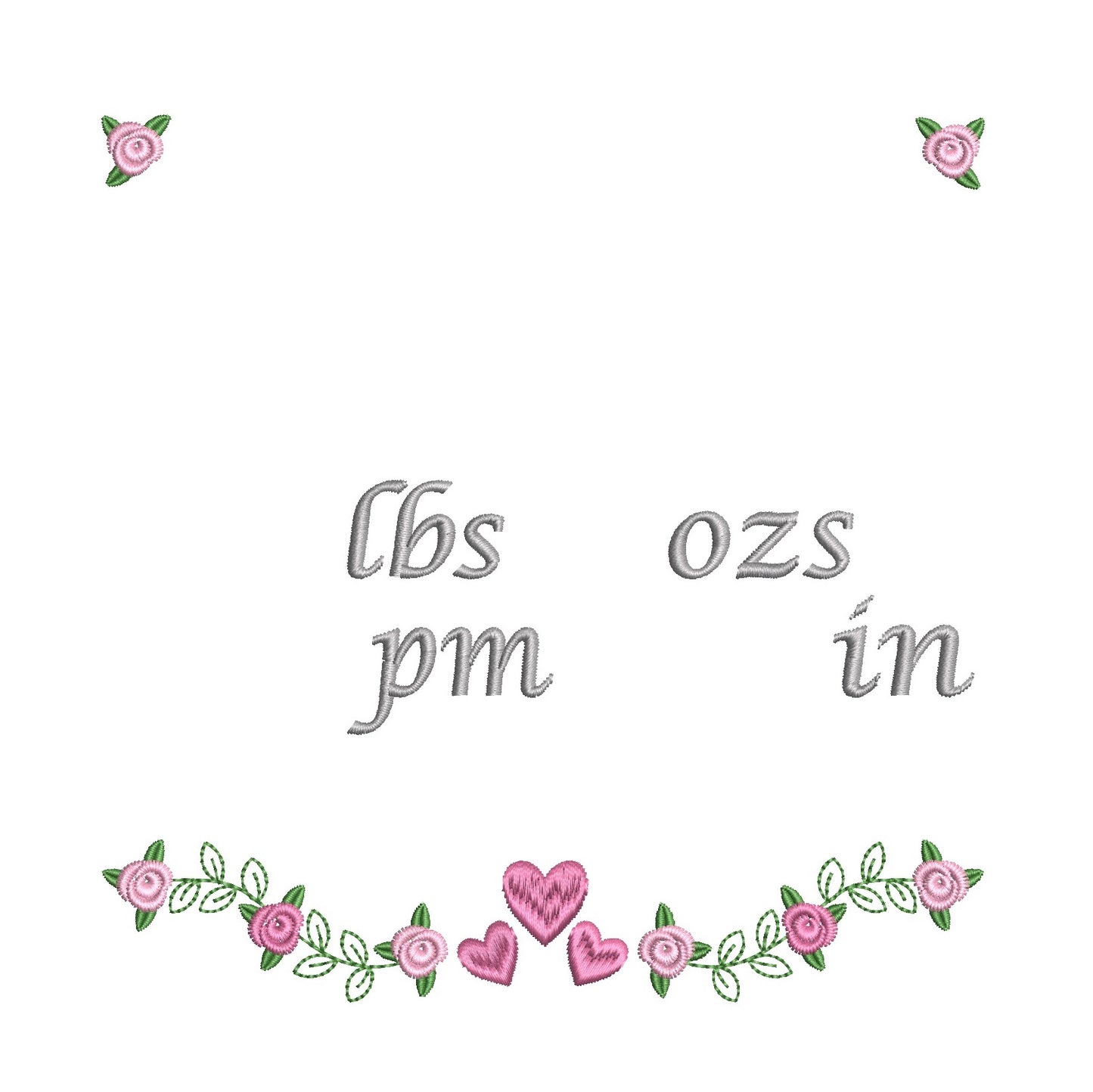 Baby birth announcement machine embroidery design by rosiedayembroidery.com