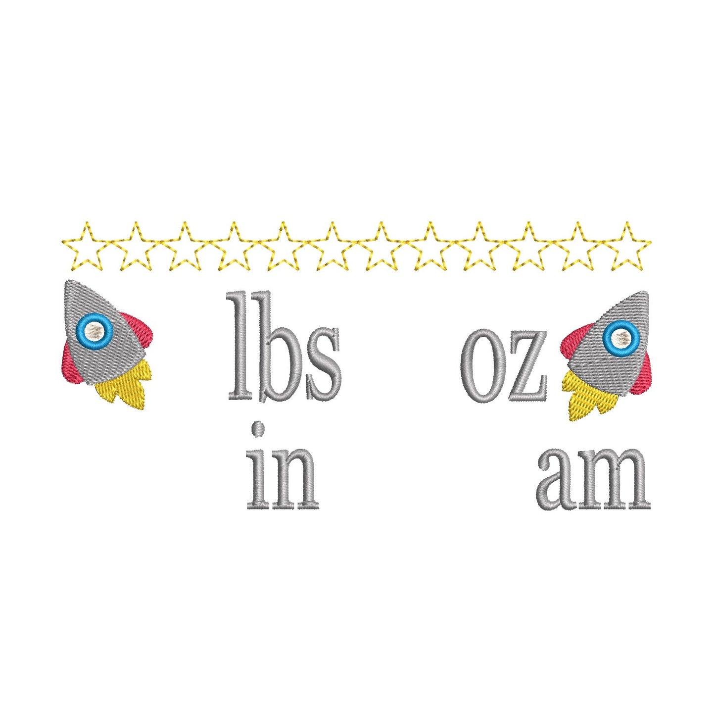 Baby birth stats template by rosiedayembroidery.com