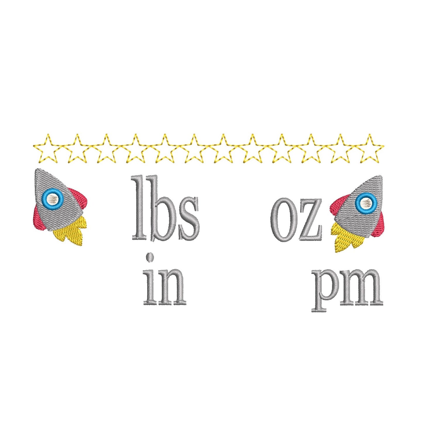 Baby birth stats template by rosiedayembroidery.com