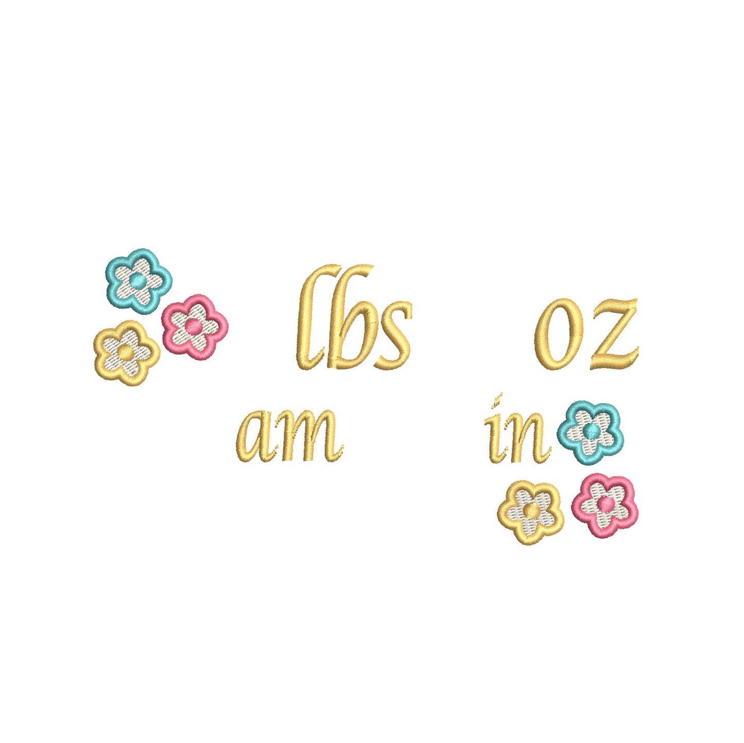 Baby birth announcement machine embroidery design by rosiedayembroidery.com