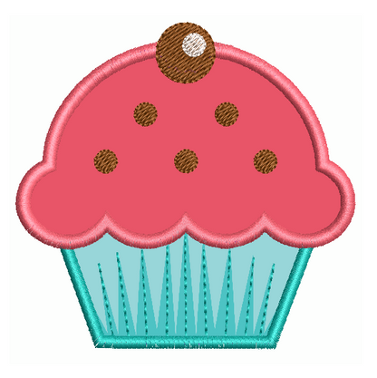 Cupcake applique machine embroidery design by rosiedayembroidery.com