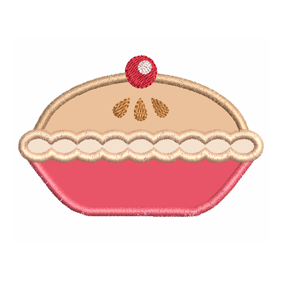 Sweet pie applique machine embroidery design by rosiedayembroidery.com