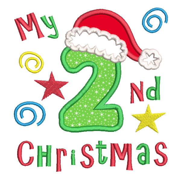 My 2nd Christmas Applique Machine Embroidery Design by rosiedayembroidery.com