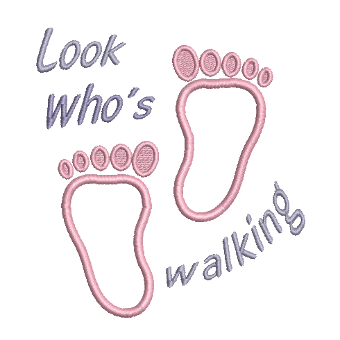 Baby feet applique machine embroidery design by rosiedayembroidery.com