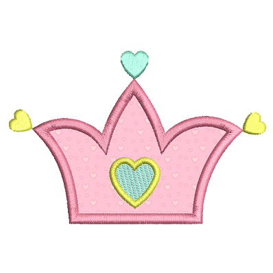 Princess crown applique embroidery design by rosiedayembroidery.com