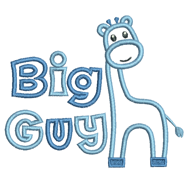 Big guy giraffe applique machine embroidery design by rosiedayembroidery.com