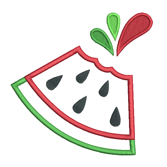 Watermelon applique machine embroidery design by rosiedayembroidery.com