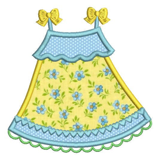 Baby Sun Dress Applique Embroidery Design