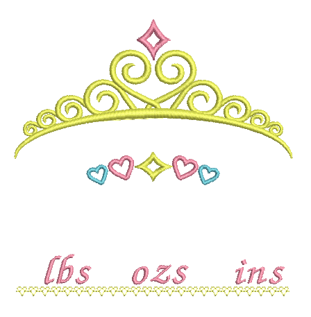 Baby birth announcement template machine embroidery design by rosiedayembroidery.com