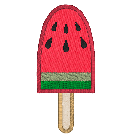 Watermelon ice applique machine embroidery design by rosiedayembroidery.com