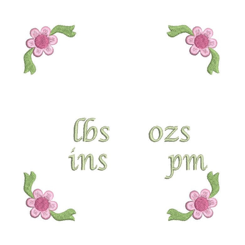 Baby birth announcement template machine embroidery design by rosiedayembroidery.com