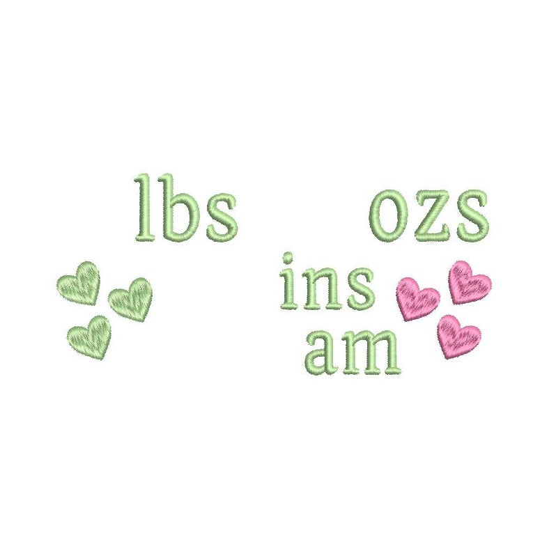 Baby birth announcement template machine embroidery design by rosiedayembroidery.com