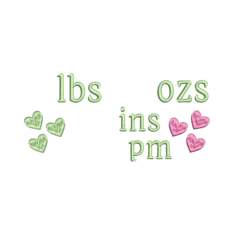 Baby birth announcement template machine embroidery design by rosiedayembroidery.com