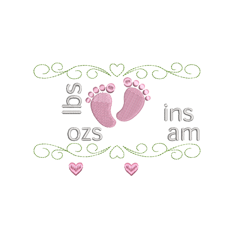 Baby birth announcement machine embroidery design by rosiedayembroidery.com