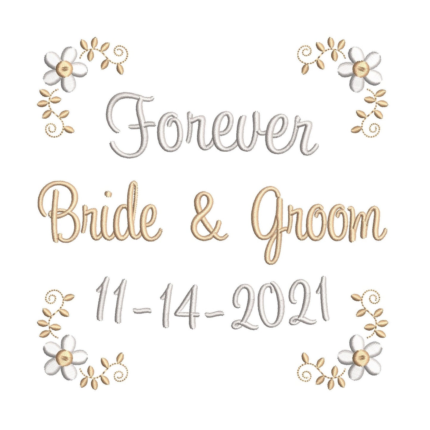 Wedding ring cushion machine embroidery design by rosiedayembroidery.com