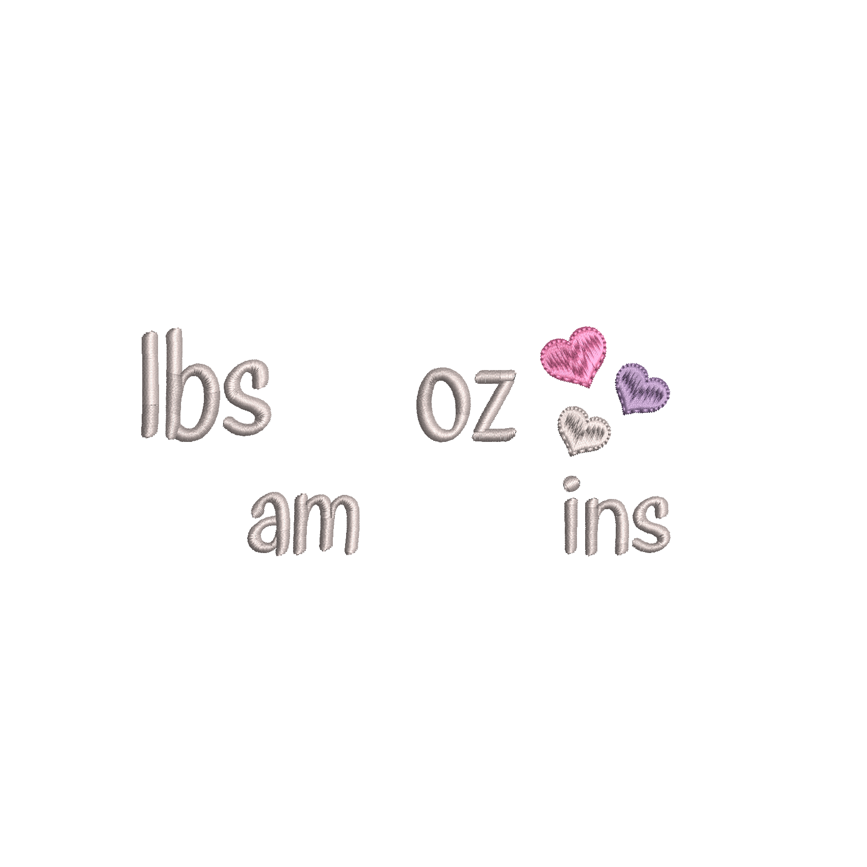 Baby birth stats template machine embroidery design by rosiedayembroidery.com