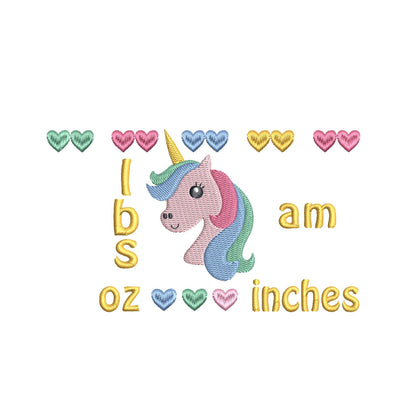 Baby birth announcement template machine embroidery design by rosiedayembroidery.com