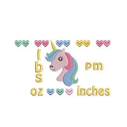 Baby birth announcement template machine embroidery design by rosiedayembroidery.com