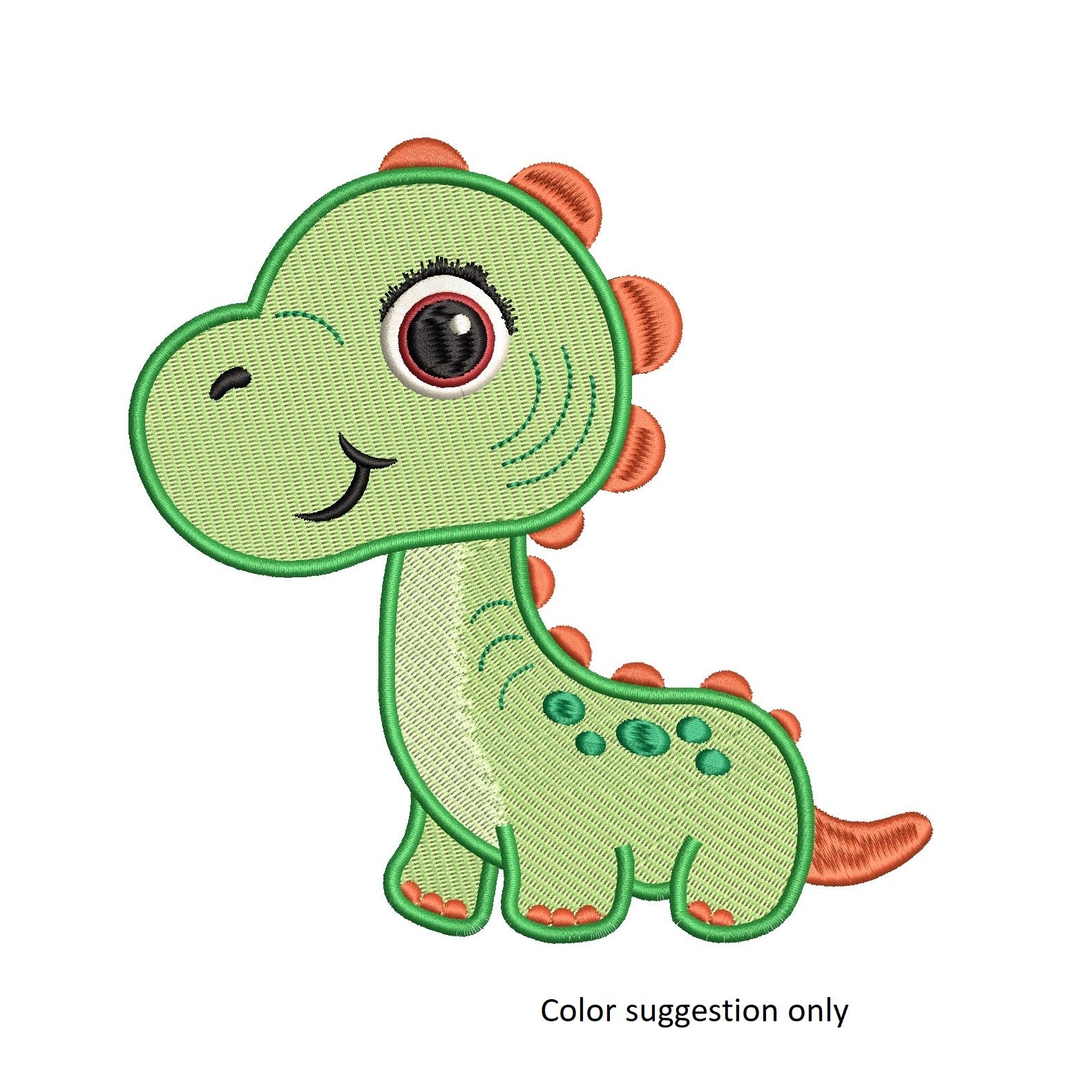 Baby dinosaur machine embroidery design by rosiedayembroidery.com