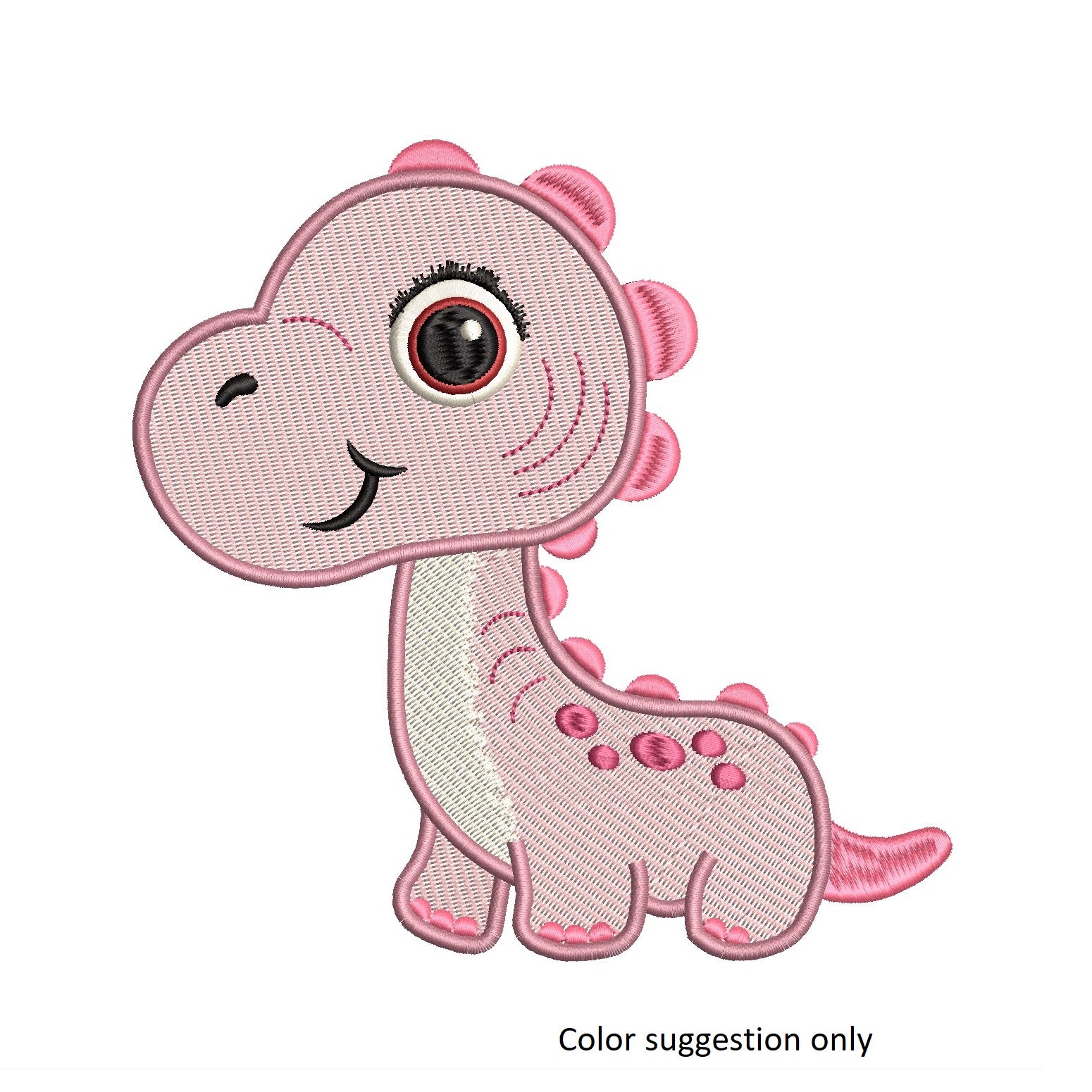 Baby dinosaur machine embroidery design by rosiedayembroidery.com