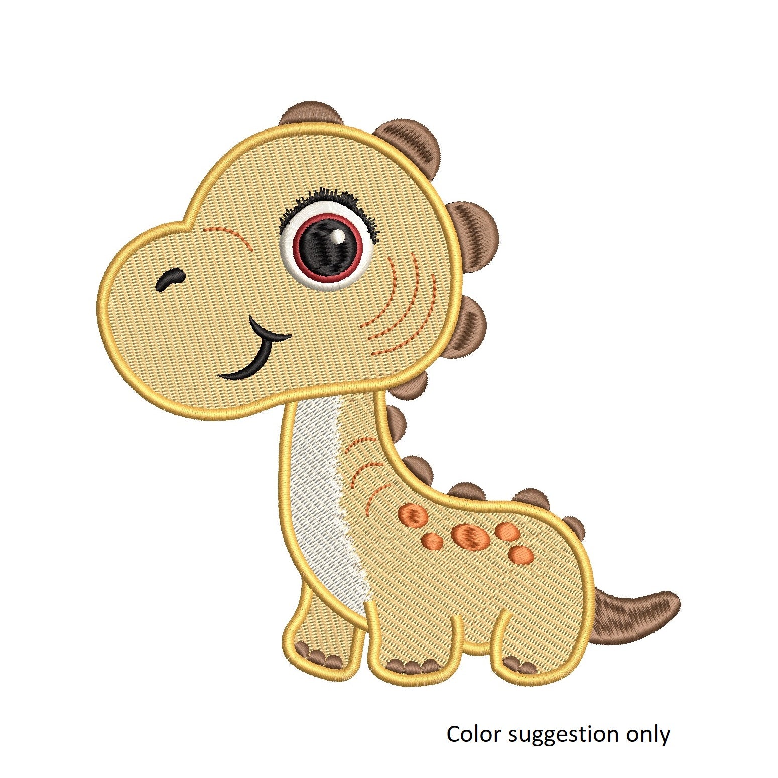 Baby dinosaur machine embroidery design by rosiedayembroidery.com