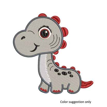 Baby dinosaur machine embroidery design by rosiedayembroidery.com