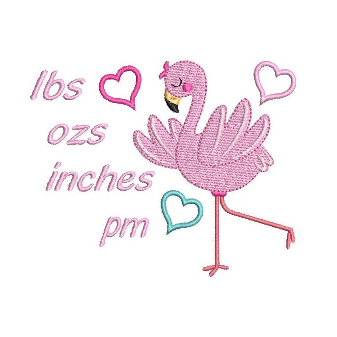 Baby birth announcement template machine embroidery design by rosiedayembroidery.com
