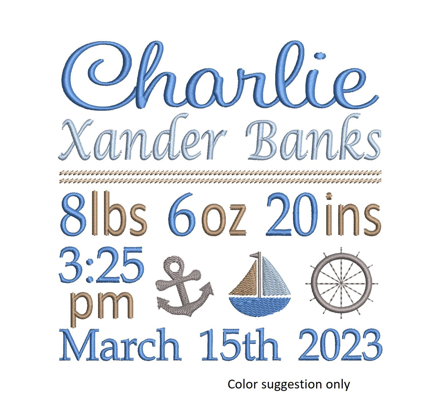 Baby Birth Announcement - Customised (S609-95)