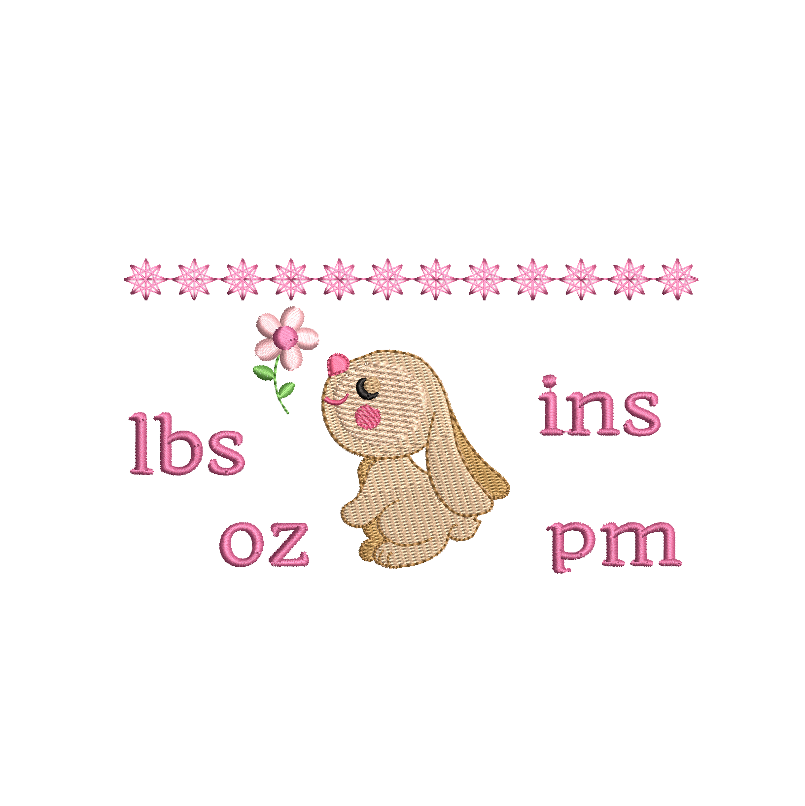 Baby birth announcement template machine embroidery design by rosiedayembroidery.com